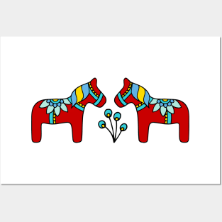 Swedish Dala Horses Posters and Art